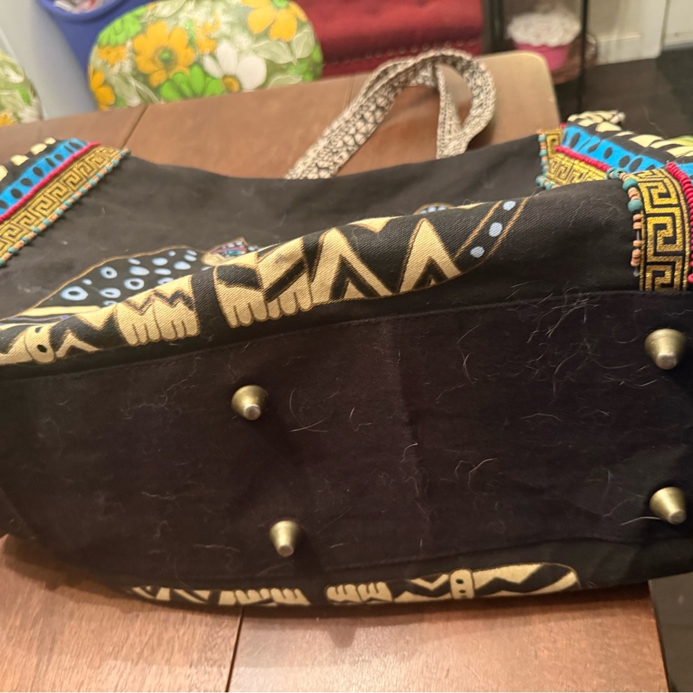 Laurel Burch Vibrant Cat Design Tote - Picture 5 of 10